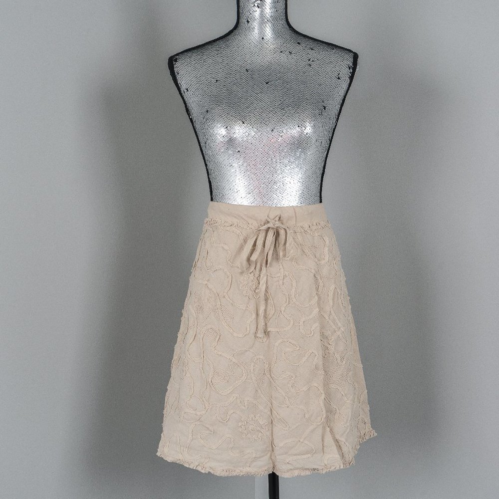 NWT Max Studio Linen ribbon skirt